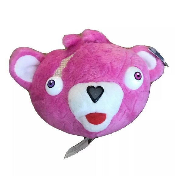 Fortnite Cuddle Team Leader Plush Pink Bear Head Epic Games Russ  Gift Stocking - Picture 1 of 7